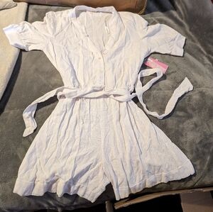 Riley and Rae White Linen‎ Romper womens sz XS